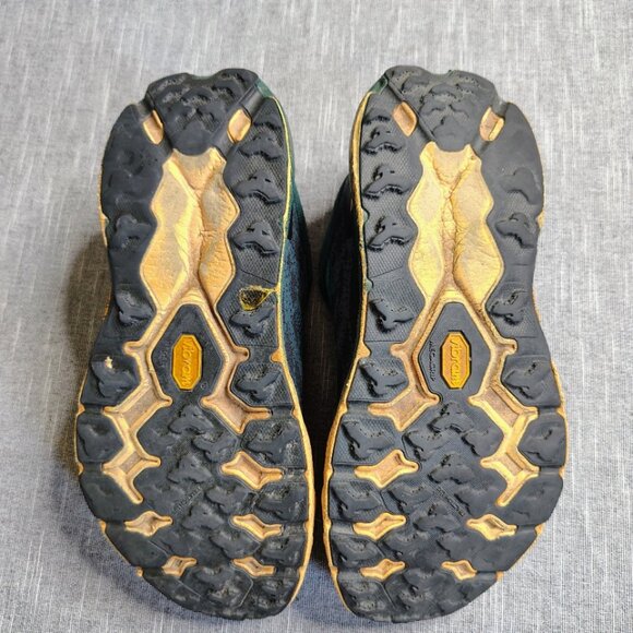 Hoka One One Teal and Yellow Athletic Shoes - Picture 8 of 11